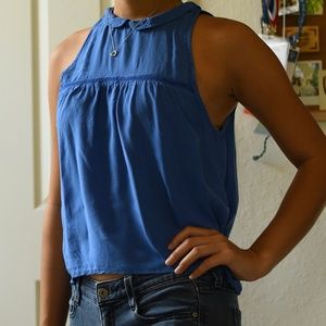 A&F Blue Sleeveless Blouse